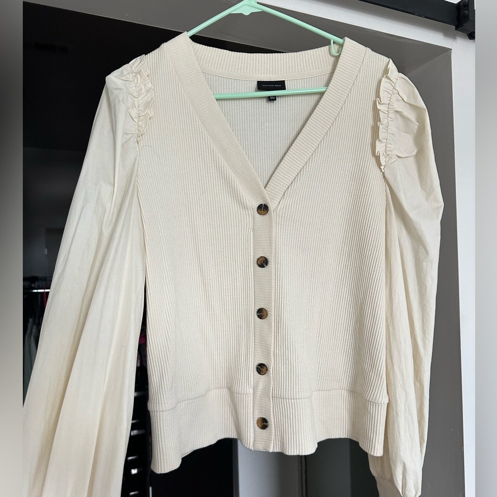 Who What Wear ivory cardigan
